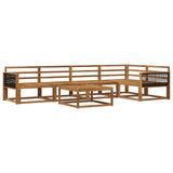 Outdoor Sofa Set 6 pcs Natural Solid Acacia Wood 3382582