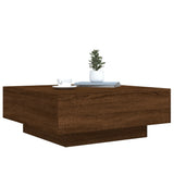 ZNTS Coffee Table Brown Oak 80x80x31 cm Engineered Wood 836587