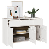 Sideboard Drammen White 114 x 43 x 75.5 cm Solid Pine wood 42003039