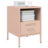 Bedside Cabinet Pink 36x39x50.5 cm Steel 843056