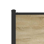 Metal Bed Frame without Mattress Sonoma Oak 137x190 cm 4007903