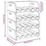 Wine Racks 4 pcs for 16 Bottles Solid Mahogany Wood 244491
