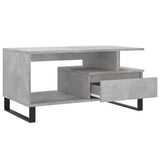 ZNTS Coffee Table Concrete Grey 90x49x45 cm Engineered Wood 831032