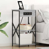 Bedside Cabinet Grey Sonoma 41 x 31 x 76 cm Engineered Wood 859531