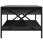 ZNTS Coffee Table with Infinity LED Black 90x50x38 cm 847707