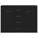Sideboard Black Oak 88x30x64 cm Engineered Wood 862446