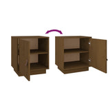 Bedside Cabinets 2 pcs Honey Brown 40x34x45 cm Solid Wood Pine 818282