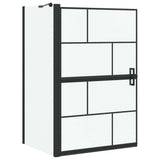 Bath Shower Screen Black and Transparent 80 x 68 x 128 cm 42018556