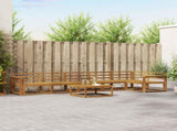 Outdoor Sofa Set 7 pcs Natural Solid Acacia Wood 3367687