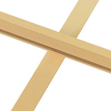 Interior Door Slim Golden 83x201,5 cm Tempered Glass and Aluminium 155141
