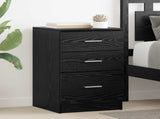 Bedside Cabinet Black Oak 40 x 40 x 63 cm Engineered Wood 880916
