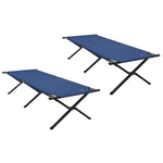 Folding Camping Bed Folding Manual Blue Oxford fabric 42003192