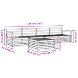 Outdoor Sofa Set 5 pcs Natural Solid Acacia Wood 3372964