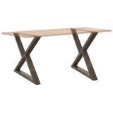 Dining Table Legs 2 pcs Natural Steel 90x cm Steel 4012735