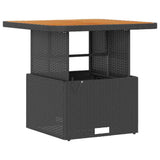 Garden Dining Set Black Poly Rattan 42007912