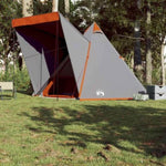 ZNTS Family Tent Tipi 6-Person Grey and orange Waterproof 4009440