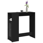 ZNTS Bar Table with Racks Black 101x40x103.5 cm Engineered Wood 854365