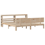 Bed Frame with Headboard without Mattress 200x200 cm 3306094