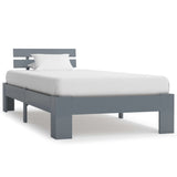 Bed Frame without Mattress Grey Solid Pine Wood 90x200 cm 283166