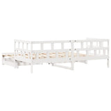 Daybed with Trundle and Drawers without Mattress White 80x200 cm 3302204