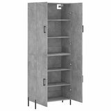 Highboard Concrete Grey 69.5x34x180 cm Engineered Wood 3195687
