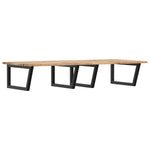 Basin Shelf Wall Mounted Steel and Solid Wood Acacia 3302899