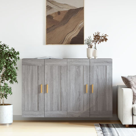 Wall Mounted Cabinets 2 pcs Grey Sonoma Engineered Wood 3197983