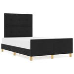 ZNTS Bed Frame Black 120x200 cm Fabric 3344720
