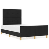ZNTS Bed Frame Black 120x200 cm Fabric 3344720
