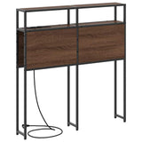 Storage Headboard with Shelf Brown oak 90 cm Engineered wood 859734