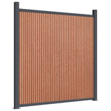 Fence Panel Brown 1564x186 cm WPC 3282806