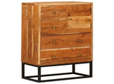 Chest of Drawer Natural 55 x 30 x 90 cm Solid Acacia Wood 4104616