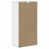 Side Cabinet with Drawers "ODDA" White 40x24x79 cm Solid Wood Pine 4103598