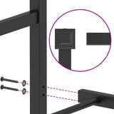 Metal Bed Frame without Mattress with Headboard Black 183x213cm 355566