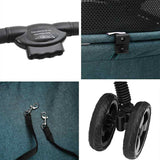 Folding Pet Stroller Adjustable Green 81 x 47 x 99 cm Polyester 42012433