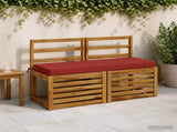 Bench Cushions SOEST 2 pcs 100% Polyester Red 110 x 40 x 8 cm 949677