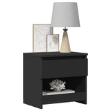 Bedside Cabinets 2 pcs Black 40x30x39 cm Engineered Wood 803446