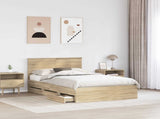 Bed Frame with Drawer Sonoma Oak 120 x 190 cm Engineer Wood 3410730