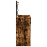 Dressing Table with LED Smoked Oak 100x40x120 cm 848210