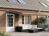 Electric Retractable Awning Taupe 100% Polyester and Aluminium 3425786