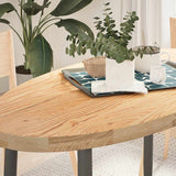 Table Top 120x60x4 cm Solid Wood Oak Oval 4009043