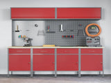 Work Cabinet Set with Drawer with Storage Manual 10 pcs Red 3321487
