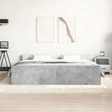 Bed Frame without Mattress Concrete Grey 180x200 cm Super King 3203771