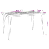 5 Piece Garden Dining Set Solid Wood Acacia and Metal 3155414