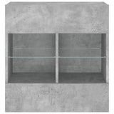 TV Wall Cabinet with LED Lights Concrete Grey 58.5x30x60.5 cm 837095