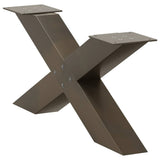 Coffee Table Legs X-Shaped 2 pcs Natural Steel 70x cm Steel 4012947