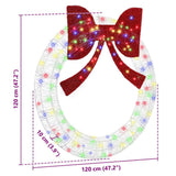 Wreath with 150 LEDs Multicolour 120 cm Acrylic 42019132