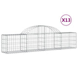 Arched Gabion Baskets 13 pcs 200x30x40/60 cm Galvanised Iron 3146058