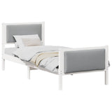 Bed Frame with Headboard Light Grey 80 x 200 cm Fabric 878363