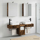 Bathroom Cabinet Set 5 pcs Smoked Oak Engineered Wood 3406315